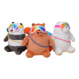 Let's Go Naked Bear Invierno Skateboarding Muñecos Oso 3pcs