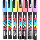 Plumones Posca Set 7 Colores Pasteles  5m (original Japon)