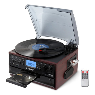 Tocadiscos 10 En 1 Bluetooth Vinilo Cd Cassette Radio Altavo | Meses sin interés