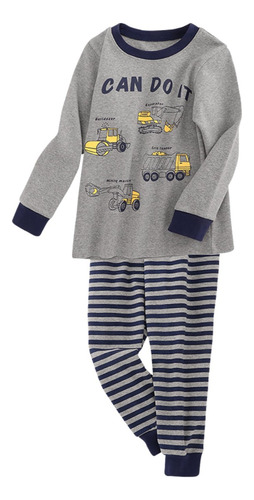 Pijama De Invierno Para Niños Algodón Camión