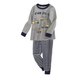 Pijama De Invierno Para Niños Algodón Camión