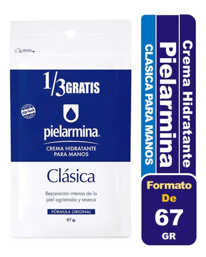 Pielarmina Crema De Manos Bolsa Clásica Fórmula Original 67g