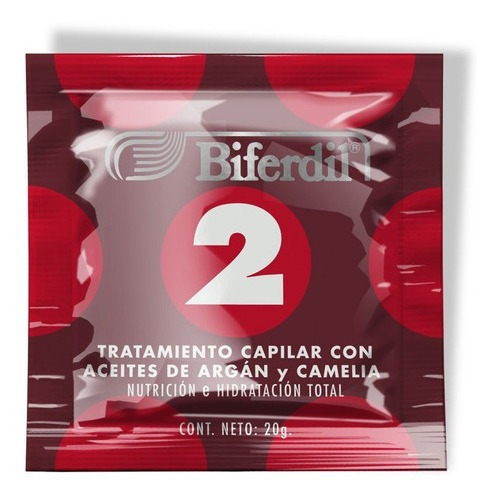 Biferdil 2 Tratamiento Capilar Argán Y Camelia 24 Sachet 20g
