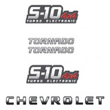 Emblema Adesivo S10 4x4 - Tornado E Faixa Chevrolet