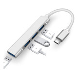 Adaptador Hub Usb 3.0 4 Puertos Ultra Slim - Conector Usb-c