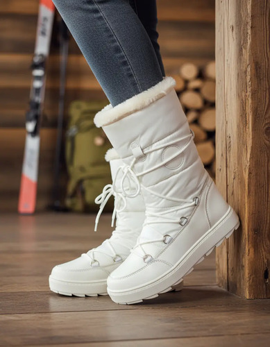 Bota Invierno Peluche Moda Nieve 2.5cm De Dama Walki Maria