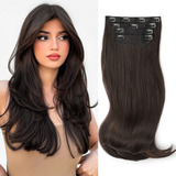 Freemeige Extensiones De Cabello Castano Oscuro, Extensiones