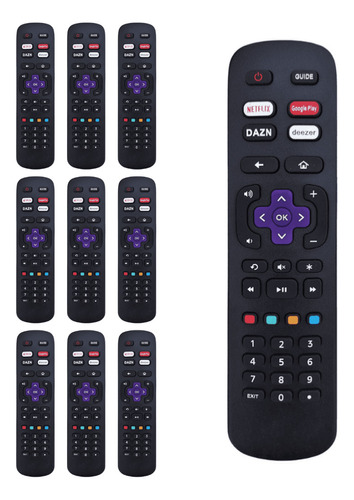 Kit 10 Controle Remoto Compatível Smart Tv Aoc Roku