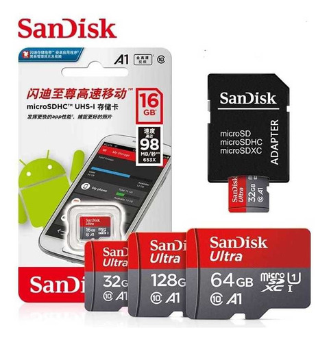 Cartão De Memória 32 Gb San Disc Micro Sd Classe 10 Ultra