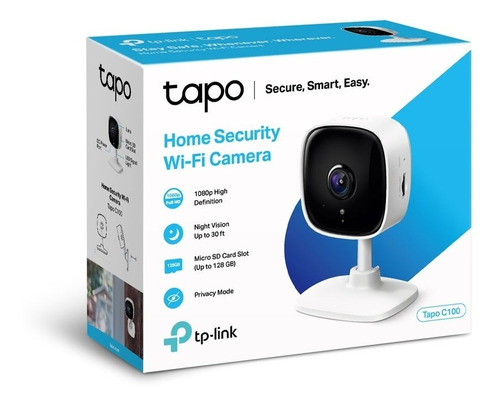 Tp-link, Cámara De Seguridad Wifi, Full Hd, Audio, Tapo C100