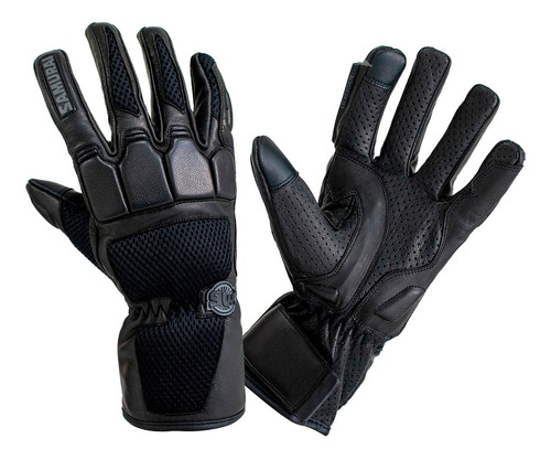 Guantes Moto Samurai Warrior Munich Negro Verano Proteccion