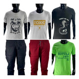 Combo X 2 Pantalones Jogger + 4 Remeras Rotula Talle 38 Al48