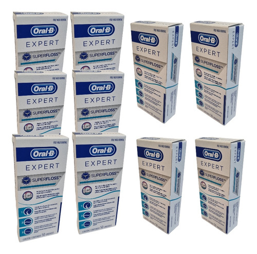 10 Cajas Superfloss Oral-b Super Floss Ortodoncia, Puentes