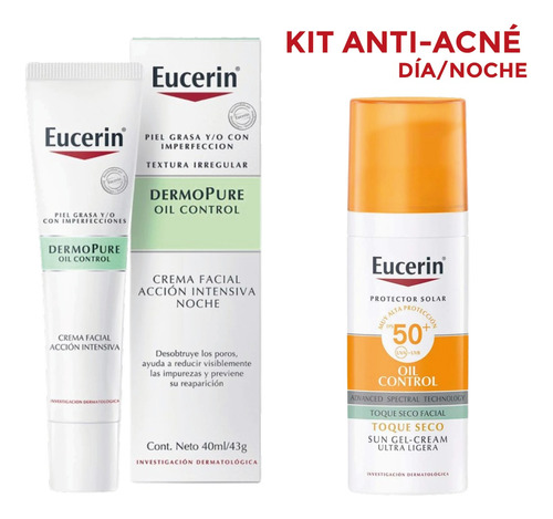 Kit Eucerin Rutina Piel Propensa Al Acné Día/noche Antiacné