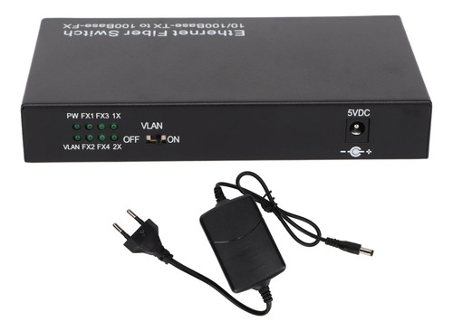 Convertidor De Fibra Óptica Ethernet, 6 Puertos, 10 A 100 Mb
