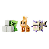 Mattel Minecraft Mini Figure 3-pack, Elder Guardian, Sneaky