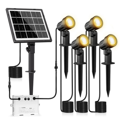 4 En 1 Lámpara Solar Para Jardín Led Reflectores Impermeable | Meses sin interés
