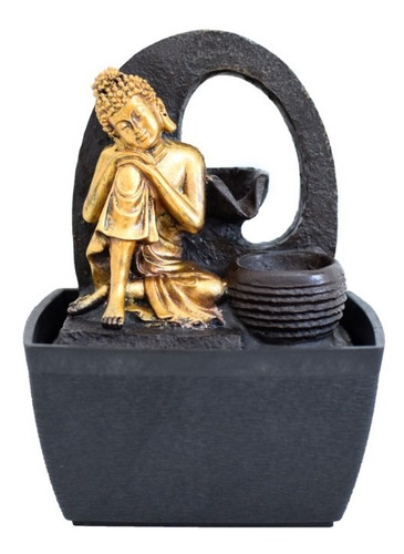 Fuente De Agua Buda Ganesha Cascada Zen Con Luz Led Motor