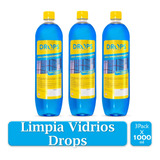 Limpia Vidrios Drops 1000 Ml X 3 Uds
