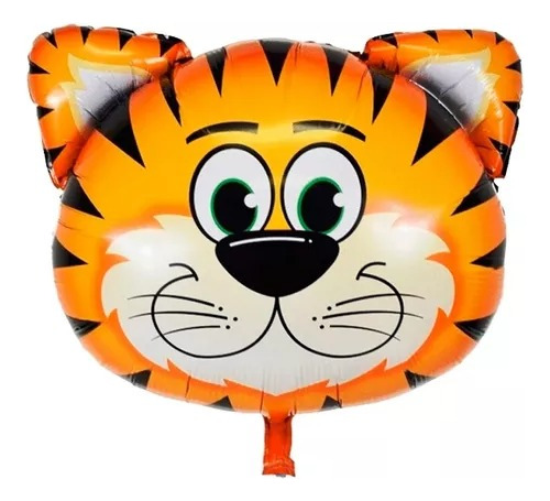 Globo Metalizado Cara Tigre Grande 24´´ Animal Selva