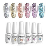 Esmalte De Uñas - Vishine Glitter Sparkly Platinum Gel Esmal