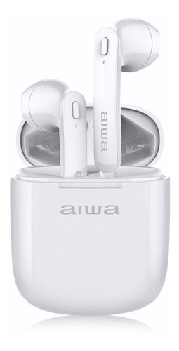 Audífonos Aiwa Inalámbricos Tipo Tws Bluetooth Aw-9tws Color Blanco