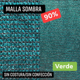 Malla Sombra Raschel 90%4x6 Sinconfeccion/sin Costura Verde