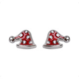 Aretes Plata Ley 925 Gorro Rojo Gorrito Navidad + Regalo