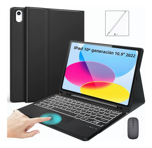 Funda Con Teclado Mouse Lapiz Para iPad 10ª Gen 10.9 2022