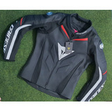 Chamarra Deportiva Moto Dainese Negro De Piel Orignal Import