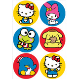 24 Distintivos Para Invitado Fiesta Hello Kitty Kiwikitty 