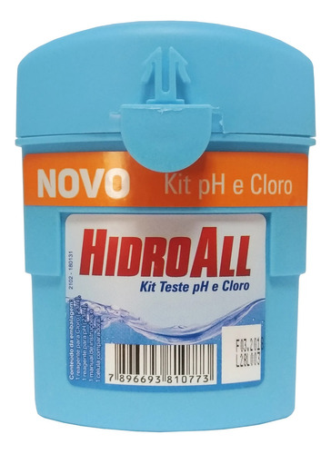 Kit Estojo Teste Ph E Cloro Para Piscinas Hidroall Full