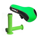 Asiento Bicicleta Bmx Gorila Mod Jumper Con Puños Verdes