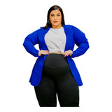 Blazer Social Moda Evangélica Plus Size Tendência Chic Luxo