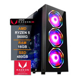 Pc Gamer Cpu Ryzen 5 5600g Vega 7 Ssd 480gb Memoria Ram 16gb