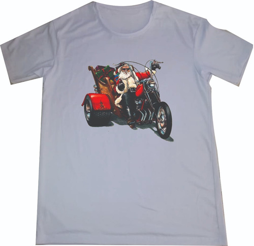 Camisetas Navideñas Navidad Papa Noel Santa Claus Harley