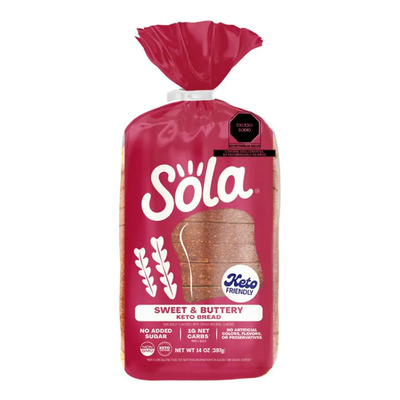 Pan keto sin azúcar de Sola 1g de carbs | MercadoLibre