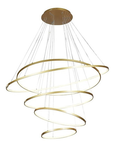 Pendente Lustre Sindora Dcd015069 40x120 Metal Acrílico 200w Cor Dourado Bivolt