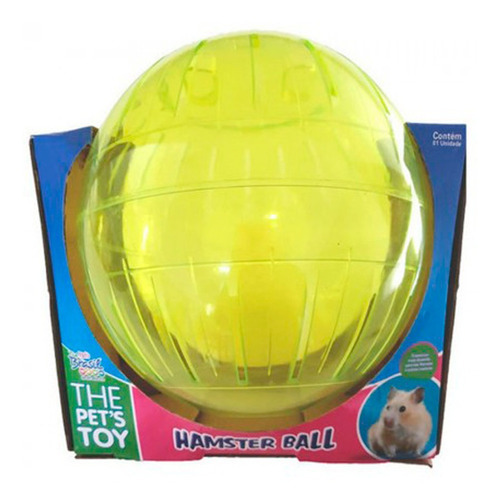 Bola De Exercício Hamster Pequena 14cm Amarela