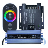 Kit 01 Controladora Rgb Touch + 01 Fonte Blindada 10a Ip67