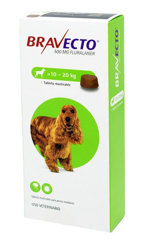 Bravecto Antipulgas Pastilla Perros 10-20kg