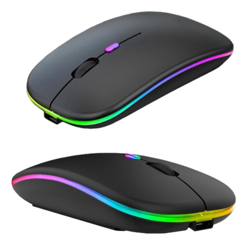 Mouse Sem Fio Recarregável Wireless Led Rgb Ergonômico Novo