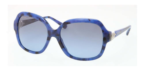 Lente Sol Bulgari 8124-b Oversized Blue Tortoise Italy 57mm