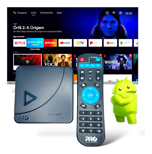 Aparelho Conversor Smart Tv Box 4k Netflix Youtube + Brinde
