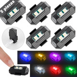 5 Mini Luces Estrobo Moto/bicicleta 7colores 31funciones Usb