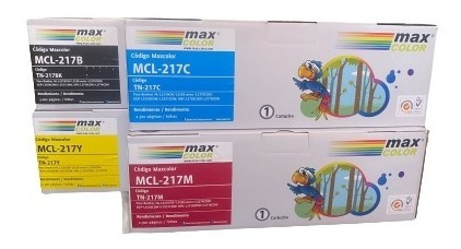 Pack 4 Toner Tn217 Brother Hl-l3210 Dcp-l3550 Mfc-l3750