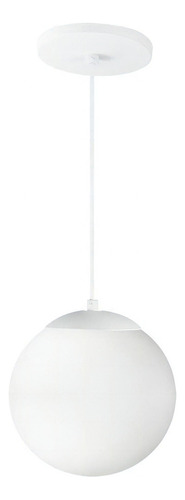 Pendente Globo Esfera De Vidro Branco Fosco 20cm - Branco