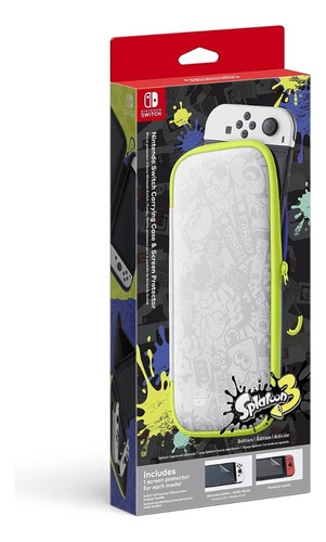 Funda Nintendo Switch Oled Y Clasica Splatoon +film Pantalla