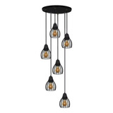 Colgante Jaula 6 Luces Redondo Deco Moderna Small Vintage 