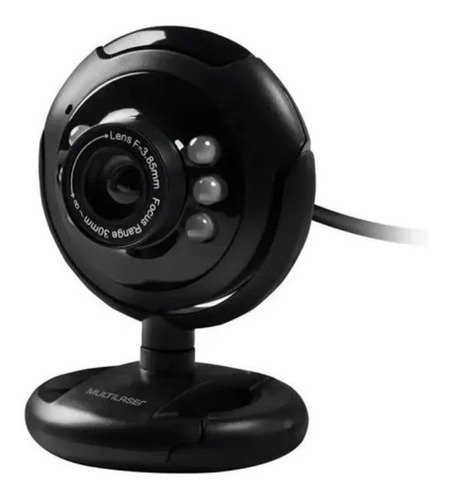 Webcam P/ Play 16mp Nightvision Microf Usb Preto Multilaser